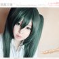 2012 New Vocaloid Miku Senbon Sakura Deep Green Cosplay Wig Two Ponytails 120CM