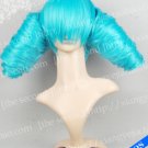 VOCALOID MIKU Secret Police Light Blue two Ponytails Cosplay Wig