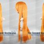 High-temperature Japanese Fiber Orange 80cm Long Straight Anime Cosplay Wig