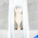 1.2M Vocaloid2 Snow Miku Hatsune White Blue Cosplay Wig