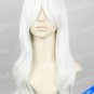 80CM Long Silver white roll Curly Wave Anime Cosplay Party Hair Ful Wig