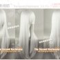 100CM Long Silver White Straight Party Cosplay Full Hair Wig