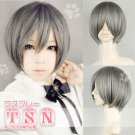Hot sell !  Silver Gray Short Cosplay wig