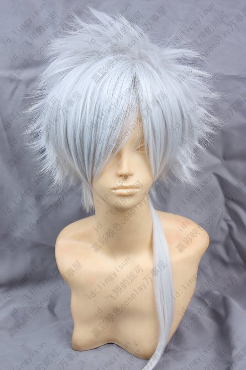 The Prince of Tennis Nioh Masaharu silver white 50cm straight universal cosplay party wig