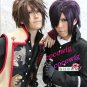 Gintama Takasugi Shinsuke Short layered Black Purple Short Cosplay Wig