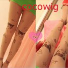 Woman  Fashion Sexy Tattoo cat face print Pantyhose & Tights Leggings  Stocking