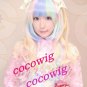 Fashion Hot Sell Lolita Long Curly Gradient Color Cosplay Wig