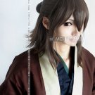 Japan Anime Hakuouki Okita Souji Brown Cosplay Costume Wig