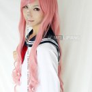 Vocaloid Megurine Luka 110cm long Pink Cosplay Curly Wig