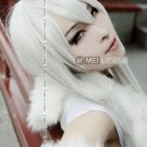 VOYAKILOID haku/HitmanReborn Superbi Squalo silver white  long straight 100cm cosplay wig