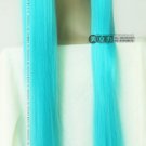 Vocaloid Hatsune Zatsune Miku Blue Cosplay Wig +2 Clips 120CM Straight Ponytail