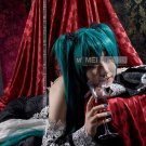 Vocaloid Hatsune Miku Cosplay Wig deep Green 2 clip on Ponytails 120cm
