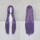 Busujima Saeko Long Straight  Cosplay Purple Mix Wig 80CM
