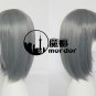 Lolita Japanese Harajuku blue gray short cosplay wig