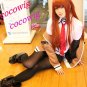 Steins;Gate Makise Kurisu Mix Orange Cosplay Wig 100CM + Free Shipping