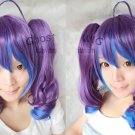 Vocaloid ANTI-THE∞HOLiC purple blue mix cosplay wig 2*curly clips