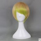 Japaness Harajuku hot sell light gold mix green color short cosplay wig