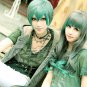Japaness Harajuku beautiful hot sell gray green colours lolita short cosplay wig