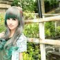 Japaness Harajuku beautiful hot sell gray green colours lolita long curly cosplay wig
