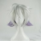 Karneval NAI Silver White mixed Light Purple Short Layered Cosplay Wig