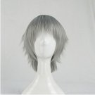 Neon Genesis Evangelion Nagisa Kaworu silver grey short cosplay wig