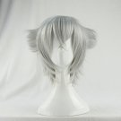 Heat resistant K Isana Yashiro short silver white Cosplay Wig + free wig cap