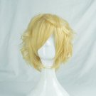 Karneval YOGI Yellow Anime Short curly Cosplay wig + free shipping