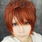 K Yata Misaki Short Orange Cosplay wig Costume Free shipping