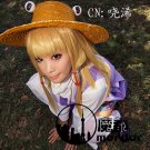Touhou Project Moriya Suwako blonde 60cm long straight cosplay wig