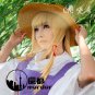Touhou Project Moriya Suwako blonde 60cm long straight cosplay wig