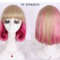 Fashion Japanese Harajuku Zippe brown mix red Lolita Kawaii Halloween Cosplay Party Wig