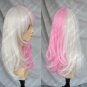 The projectile / pink white bear / half pink half white, special curly Monod beauty /cos wig