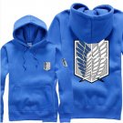 Hot sell Anime Attack on Titan Investigation Corps unisex long Sleeve blue Cosplay Costume Hoodie