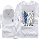 Hot sell Anime Attack on Titan Investigation Corps unisex long Sleeve white Cosplay Costume Hoodie