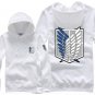 Hot sell Anime Attack on Titan Investigation Corps unisex long Sleeve white Cosplay Costume Hoodie