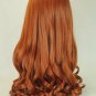 Brothers Conflict AsahinaHikaru long mix dark orange curly cosplay wig 60cm