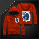 Hot sell Anime Attack on Titan military police  red unisex long Sleeve Cosplay Costume Hoodie