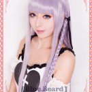 Danganronpa Dangan-Ronpa 2 Kyouko Kirigiri Long 100cm Purple Anime Cosplay Wig + free wig cap