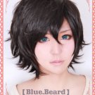 Devil Survivor 2 Kuze Hibiki Black short Cosplay wig + free shipping
