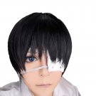 Tokyo Ghoul Ken Kaneki Short Black Cosplay Costume Wig + Eye Mask