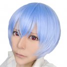 Neon Genesis Evangelion Ayanami Rei Short Snow Blue Costume Cosplay Wig