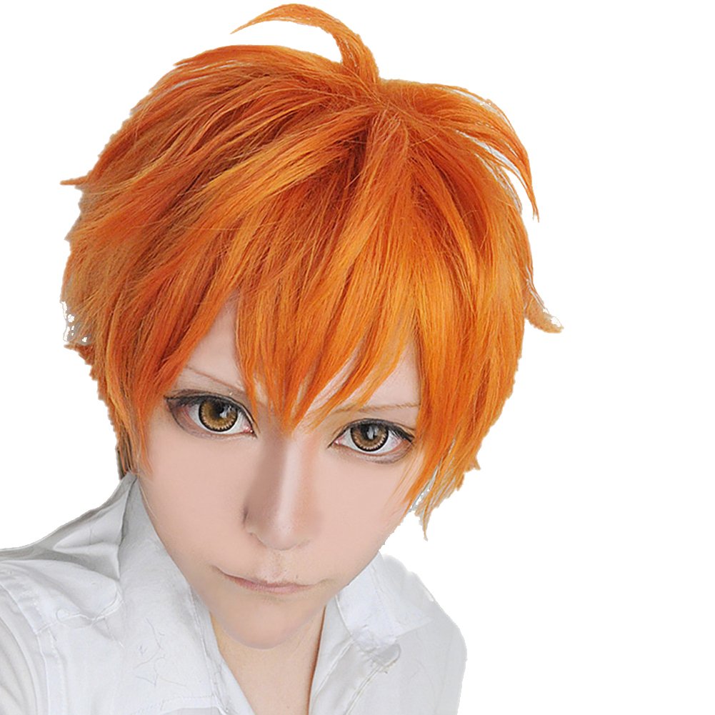 Hinata Shyouyou orange mix short Cosplay wig + free shipping+ Free Wig Cap.