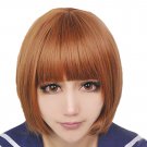 Nobunagun Actress Ogura Sic Brown Cosplay Wig+free Shipping+free Wig Cap