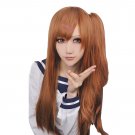 Hot! In the two diseases should also fall in love Nibutani Shinka brown 60cm Cos wig+Free Wig Cap