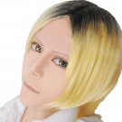 Haikyuu!! Kenma Kozume golden mix short Cosplay wig + free shipping+ Free Wig Cap