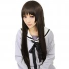 NEW! Noragami Hiyori Iki dark brown 80cm Cosplay wig + free shipping+ Free Wig Cap
