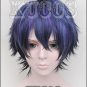 Black Bullet Satomi Rentaro blue purple gradient Cosplay wig+free shipping