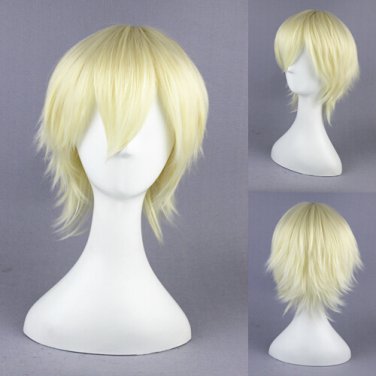 Vampire Knight Ichijou Takuma light golden Cosplay wig+free shipping