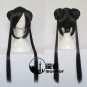 CARDCAPTOR SAKURA Ri MeiRin black 80cm Cosplay wig+free shipping+Free Wig Cap