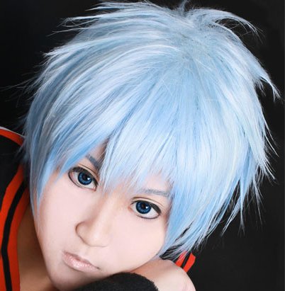 NANA Okazaki Shinichi blue Cosplay wig+free shipping+Free Wig Cap